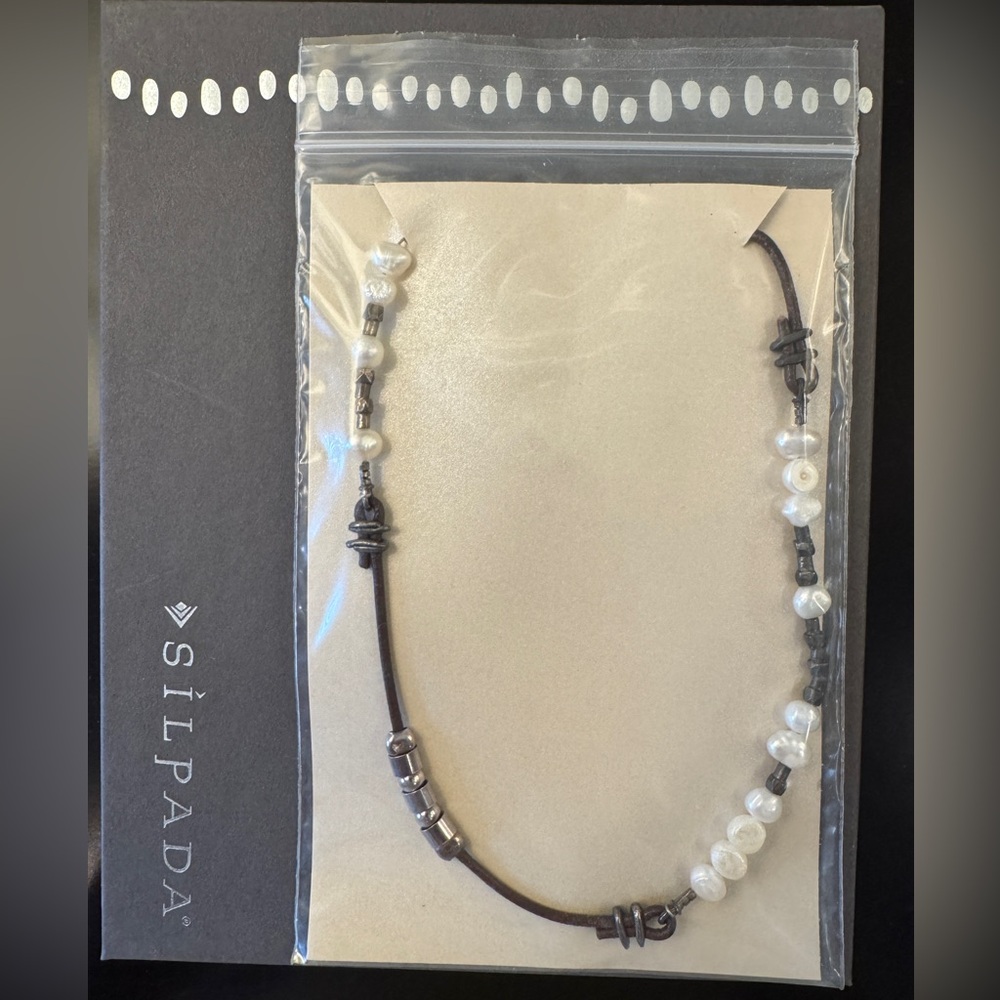 Silpada Pearl and Silver Necklace